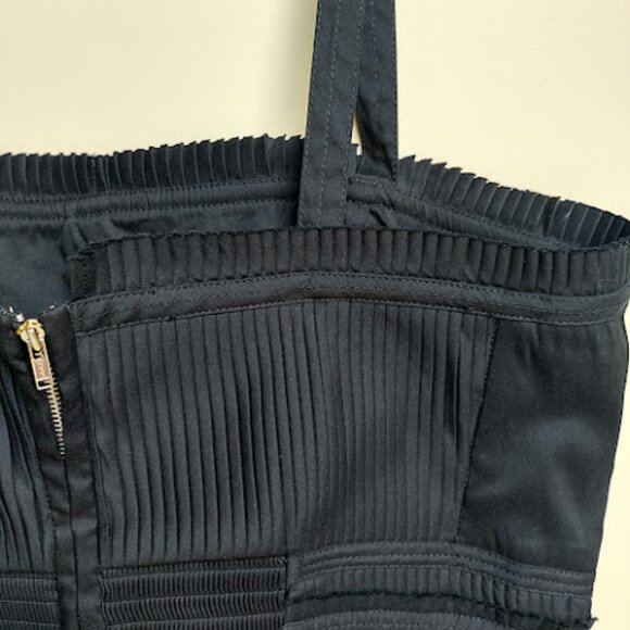 WHITE HOUSE BLACK MARKET Ruffle Poplin Peplum Bustier Babydoll CroppedTop 14 - Picture 11 of 15